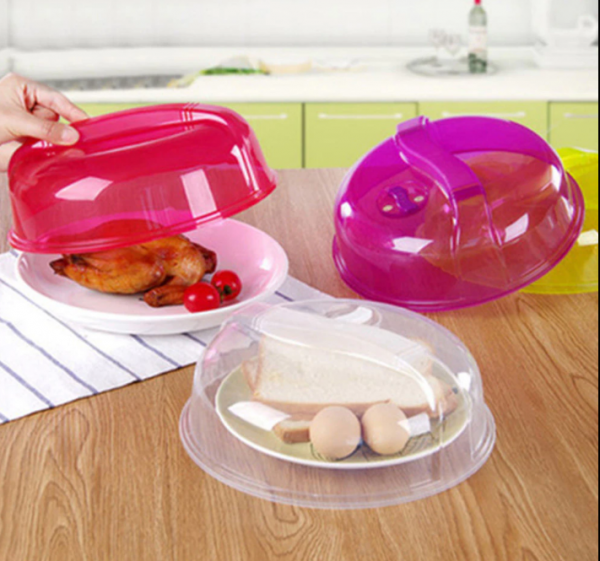 Dustproof Microwave Oven Dish Plate Steam Splash proof Cover Food