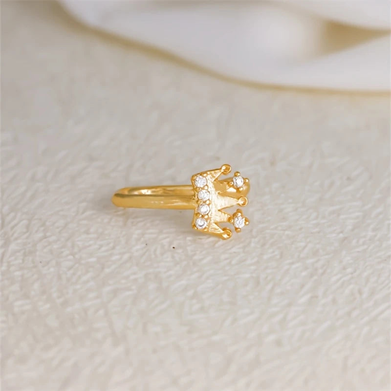 1-piece set of women's fashionable crown inlaid with continuous row synthetic zircon U-shaped nose clip without perforation